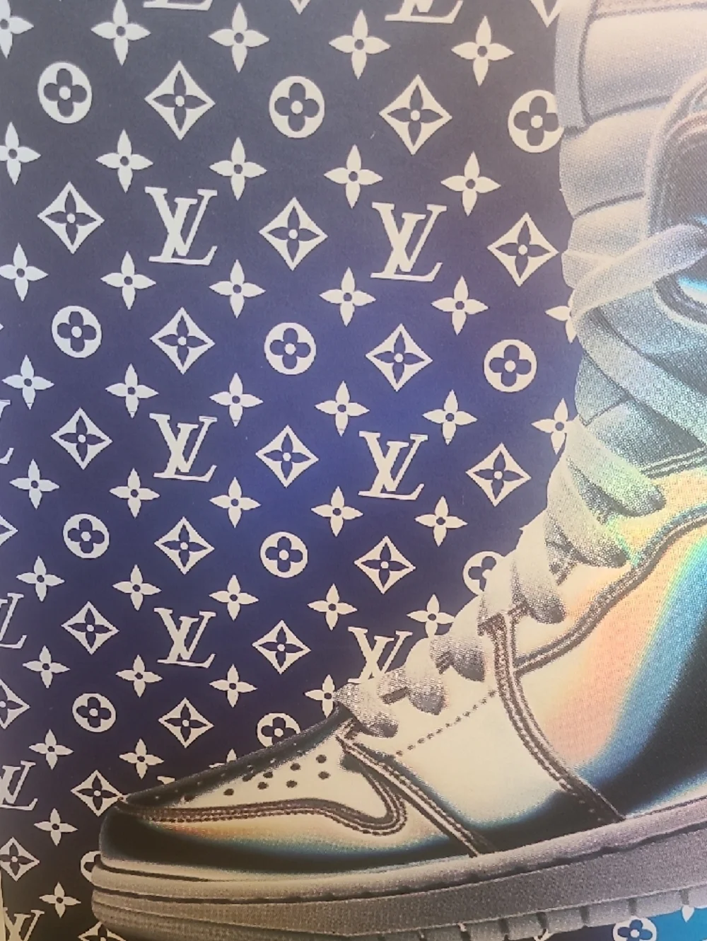 Louis Vuitton Framed Wall Art LV Canvas Painting Picture Jordan Sneaker